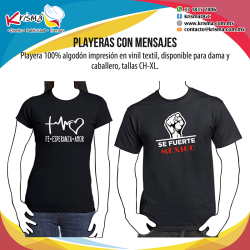 Playeras con mensajes