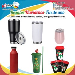 Termos y vasos navideños