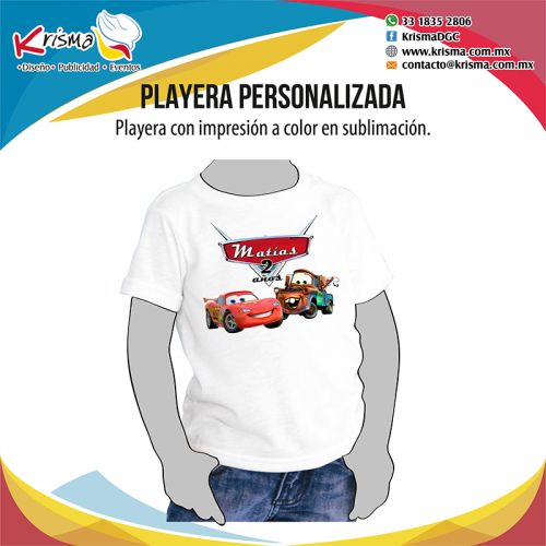 Playera Rayo McQueen y Mate