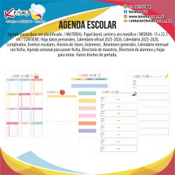 Agenda escolar alumnos Animales 1