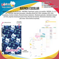 Agenda escolar alumnos Panda
