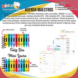 Agenda escolar maestras Crayola