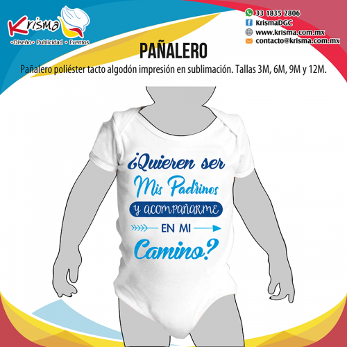 Pañalero Padrinos Bautizo Boy