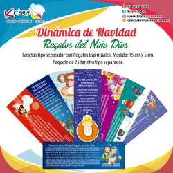 Dinámica de Navidad regalos del Niño Dios.