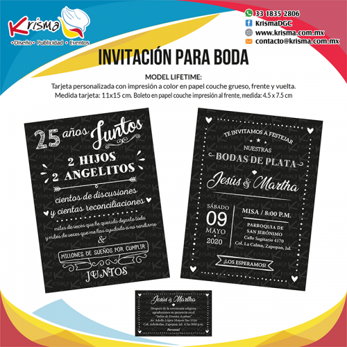 Invitación de Boda Lifetime