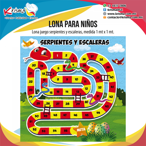 Lona juego Serpientes y Escaleras