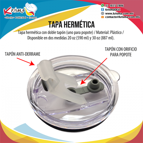 Tapa hermética para termo 20 oz.