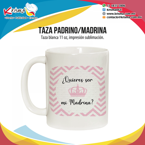 Taza Quieres ser mi Madrina corona