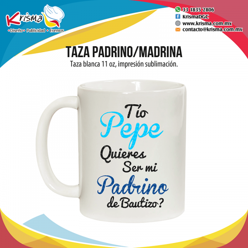 Taza Quieres ser mi Padrino Bautizo