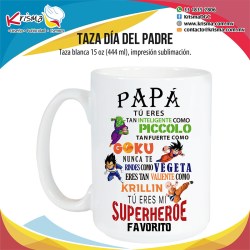 Taza 15oz Papá Goku
