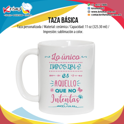 Taza básica 11 oz