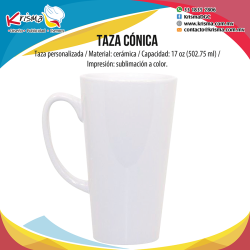 Taza cónica 17 oz.