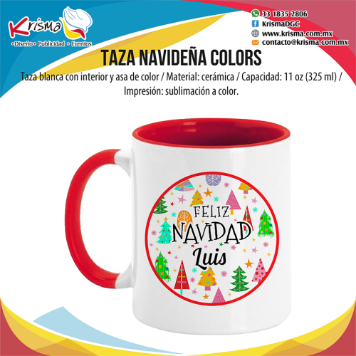 Taza Arbolitos roja