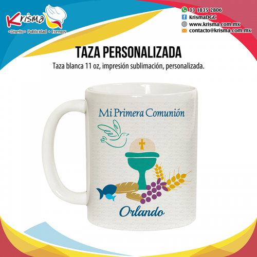 Taza 11oz Primera Comunión Boy 1 personalizada con nombre.