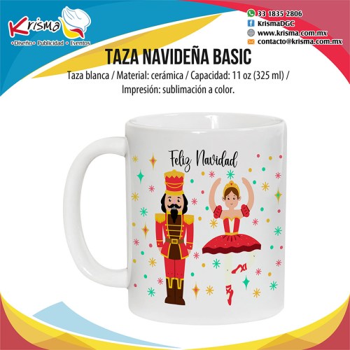 Taza Cascanueces 11oz Navideña.