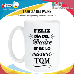 Taza Papa eres lo máximo 15 oz