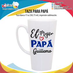 Taza El Mejor Papá corazón 17oz