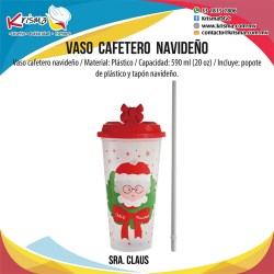 Vaso cafetero Sra Claus